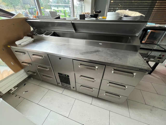 1580068-2 Refrigerated counter Coolpart with cooling trough 12 drawers