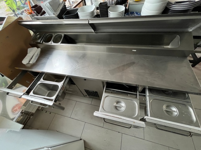 1580068-4 Refrigerated counter Coolpart with cooling trough 12 drawers