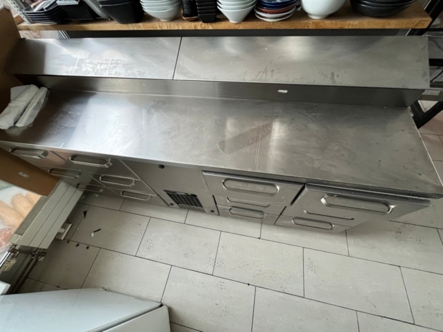 1580068-5 Refrigerated counter Coolpart with cooling trough 12 drawers