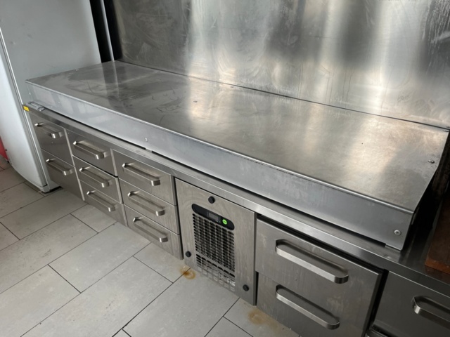 1580069-5 Grill cooling bench Coolpart 12 drawers and stainless steel riser