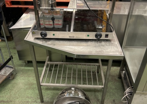 Heating station / heating plate, stainless steel bench, Chafing Dish - Bartscher, WMF