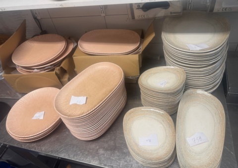 Collection of serving dishes and plates in several designs