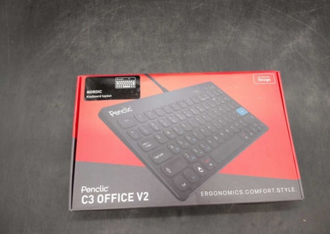 Keyboard, 10 pcs - Penclic, C3 Office V2, Nordic layout, black