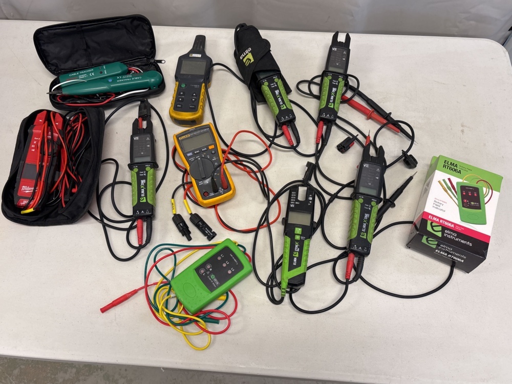 1511390-1 Collection of multimeters and measuring instruments - Elma, Fluke, Milwaukee and Mastech