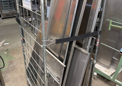 Stainless steel shelves and roll cage