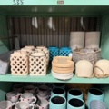 1406073-5 Florist's party - decorative materials, pots, vases, baskets