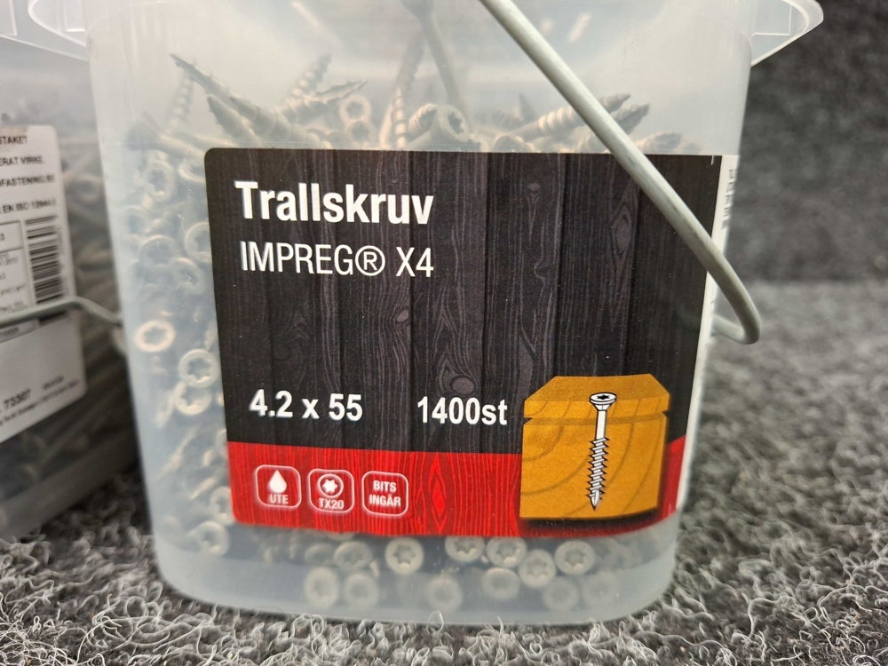 1580307-2 2800 st Trallskruv 4.2x55mm, Gunnebo