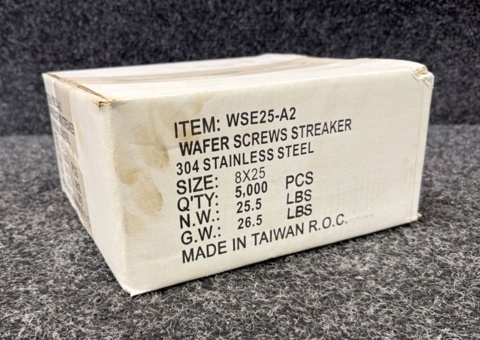 Approx. 5000 pcs. Mounting screw Stainless steel 25 mm