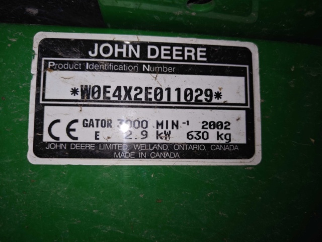 1564872-11 John Deere Gator repair items / parts vehicles