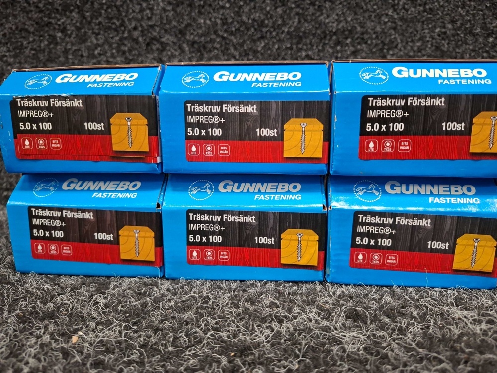 1580463-2 1000 pcs Wood Screw Countersunk 5.0x100mm, Gunnebo