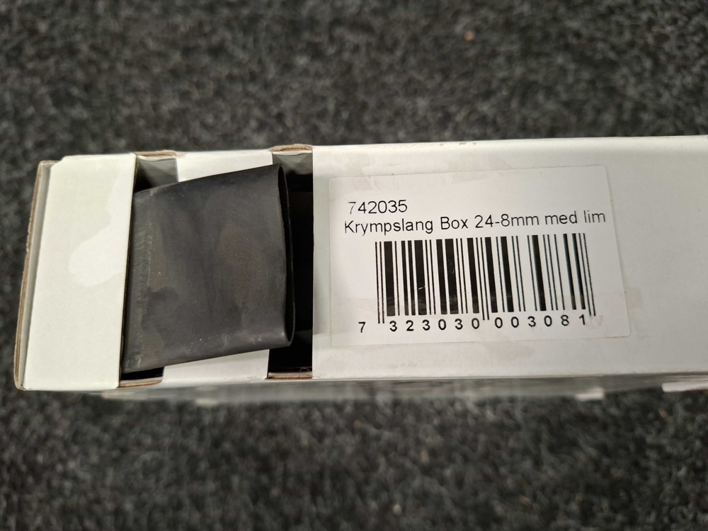1580047-2 10 pcs Packs heat shrink tubing 24-8mm with glue, Strands
