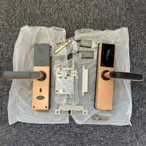 1580438-1 2 st Smart Lock Entrivo HR05 Roseguld - Fri frakt
