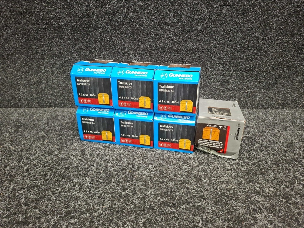 1580485-1 2750 st Trallskruv 4.2x45 & 4.8x60mm, Gunnebo