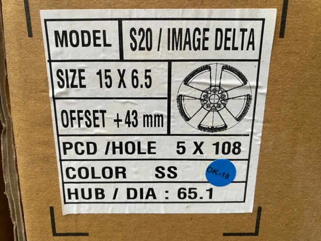 1580525-4 Aluminum rims 4 pcs new, 5x108 - IMAGE DELTA