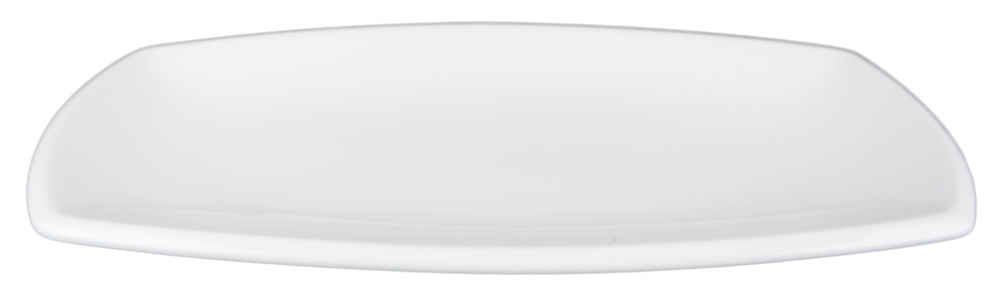 1580684-1 Rectangular plate oval, 18 pcs - size 32 x 15 x 2.5 cm, cream white