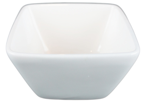 Mini square bowl sloping medium size, 72 pcs - size 10.5 x 10.5 x 6 cm, cream white