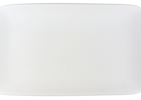 Rectangular plate rounded edge, 24 pcs - size 25 x 19.5 x 2 cm, white