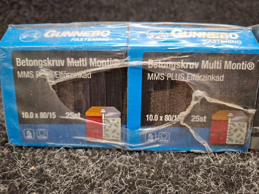 1580493-2 300 pcs Concrete screw Multi Monti MMS plus 10.0x80/15, Gunnebo
