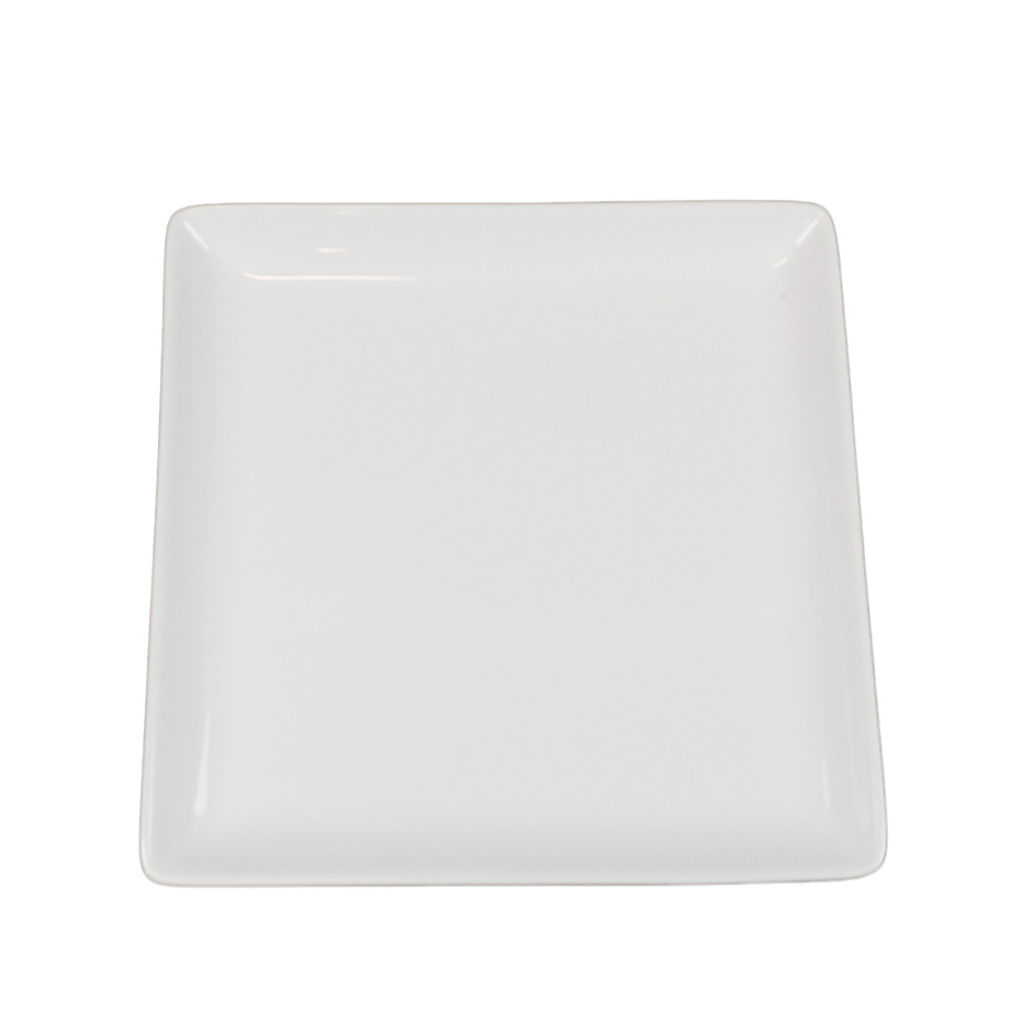 1580952-1 Fyrkantig assiett, 24 st - stl 18 x 18 x 2,3 cm, vit