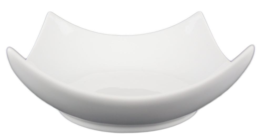 1580972-1 Square bowl curved edges, 32 pcs - size 17.5 x 17.5 x 6.5 cm, white
