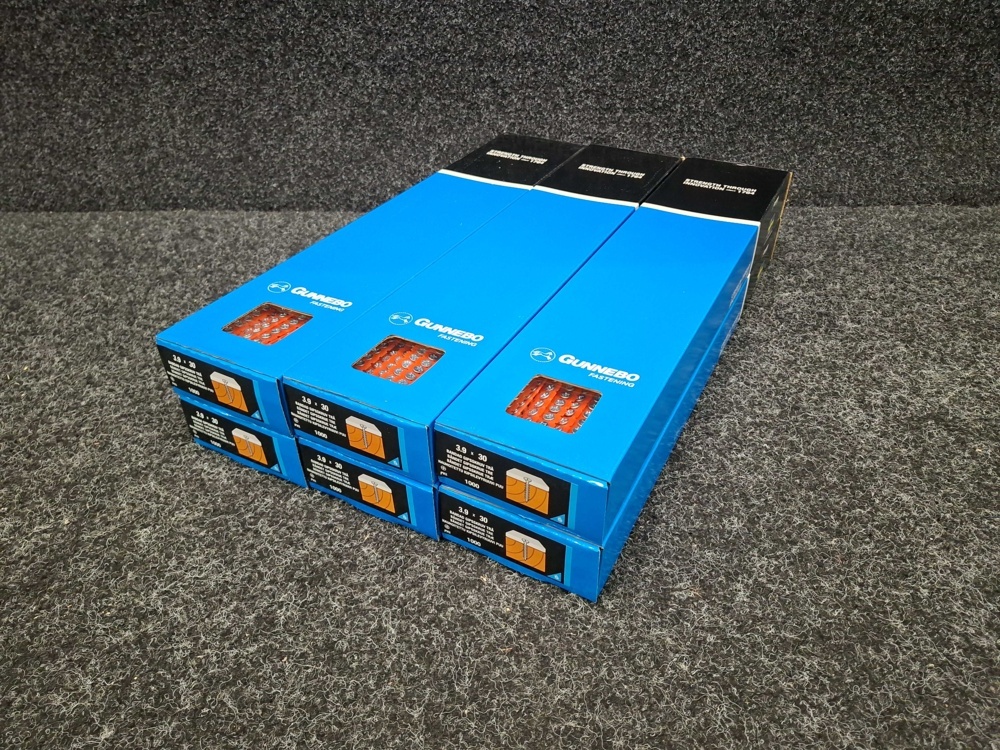 1580496-1 6000 st Bandad Gipsskruv Trä 3.9x30mm, Gunnebo