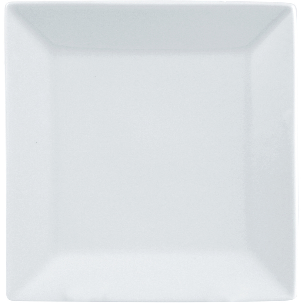 1580990-1 Square plate with sloping edges, 24 pcs - size 20 x 20 x 2 cm, cream white