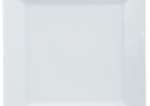 Square plate with sloping edges, 24 pcs - size 20 x 20 x 2 cm, cream white