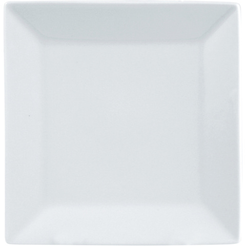 Fyrkantig assiett lutande kanter, 24 st - stl 20 x 20 x 2 cm, krämvit på auktion i Skåne, Helsingborg hos PS Auction