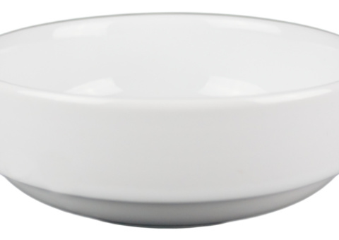 Round bowl flat bottom, 48 pcs - size 15Ø x 5.5 cm, white