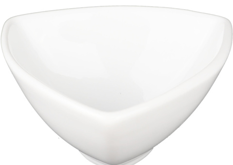 Mini dipping bowl triangular, 144 pcs - size 10 x 10 x 5 cm, white
