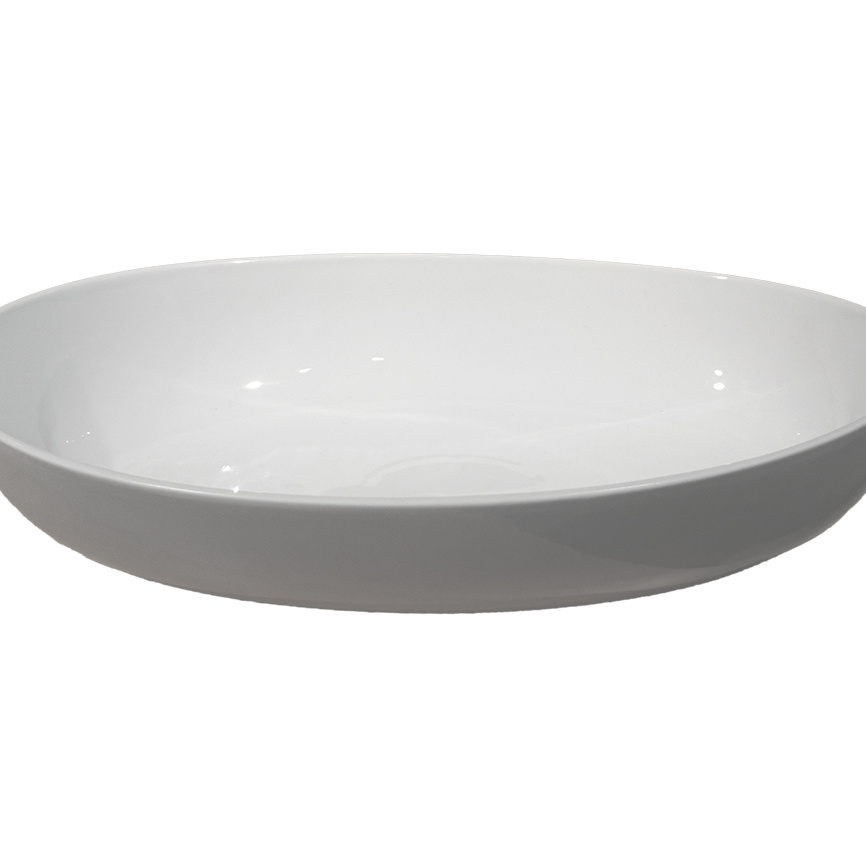 1581073-1 Large dish/oval bowl, 12 pcs - size 45 x 29 x 9 cm, white