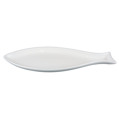 Tallrik fisk, 32 st - stl 32,5 x 11 x 2,5 cm, vit på auktion i Skåne, Helsingborg hos PS Auction