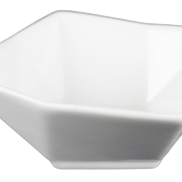 1581101-1 Mini bowl pleated square, 96 pcs - size 10 x 10 x 4.5 cm, white
