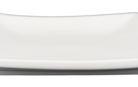 Tallrik kvadrat tjock, 12 st - stl 25 x 25 x 2,5 cm, vit