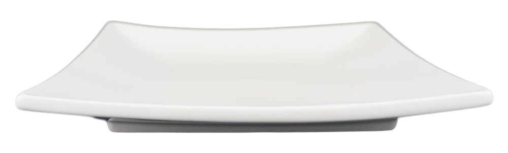 1581118-1 Tallrik kvadrat tjock, 12 st - stl 25 x 25 x 2,5 cm, vit