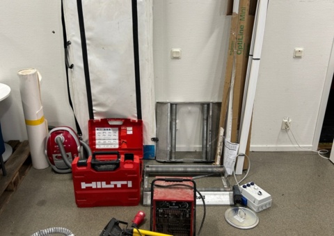 Tools, material cradles, cable trays, etc.