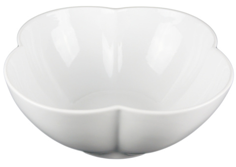 Stor skål blomma, 10 st - stl 27Ø x 11 cm, vit