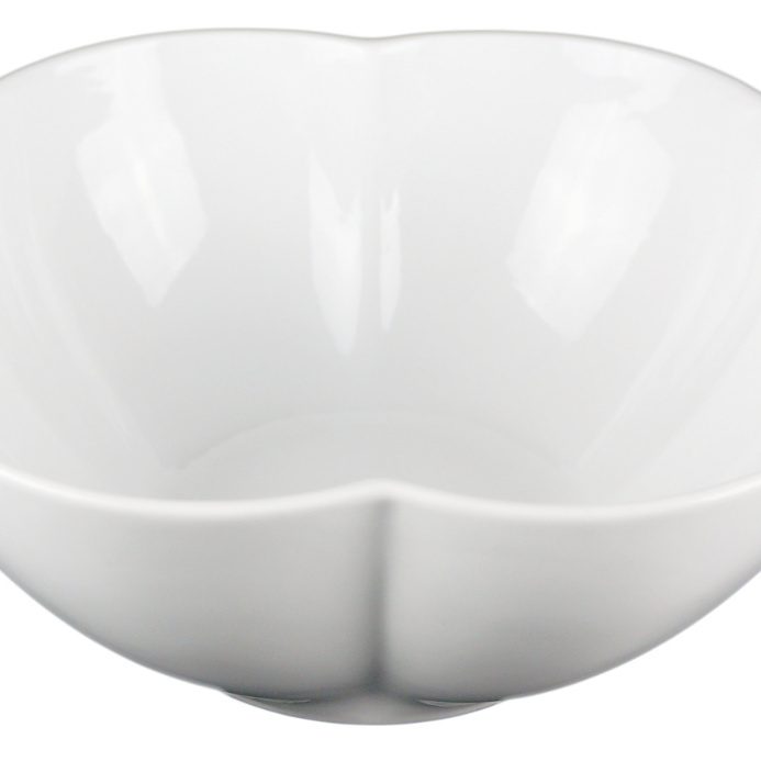 1581179-1 Stor skål blomma, 10 st - stl 27Ø x 11 cm, vit