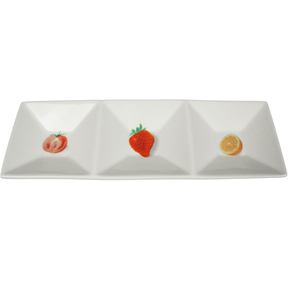 1581192-1 Three-piece bowl, 72 pcs - size 23.5 x 8 x 2.5 cm, white