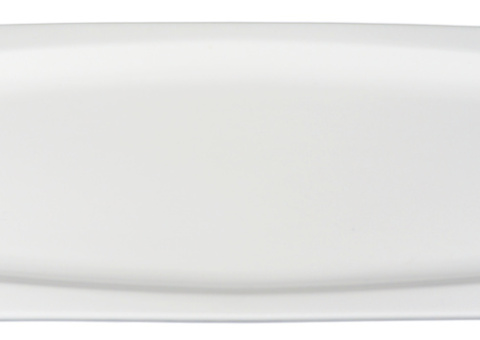 Rektangulärt fat avlångt mjukformad, 18 st - stl 34,5 x 14,5 x 2,5 cm, krämvit