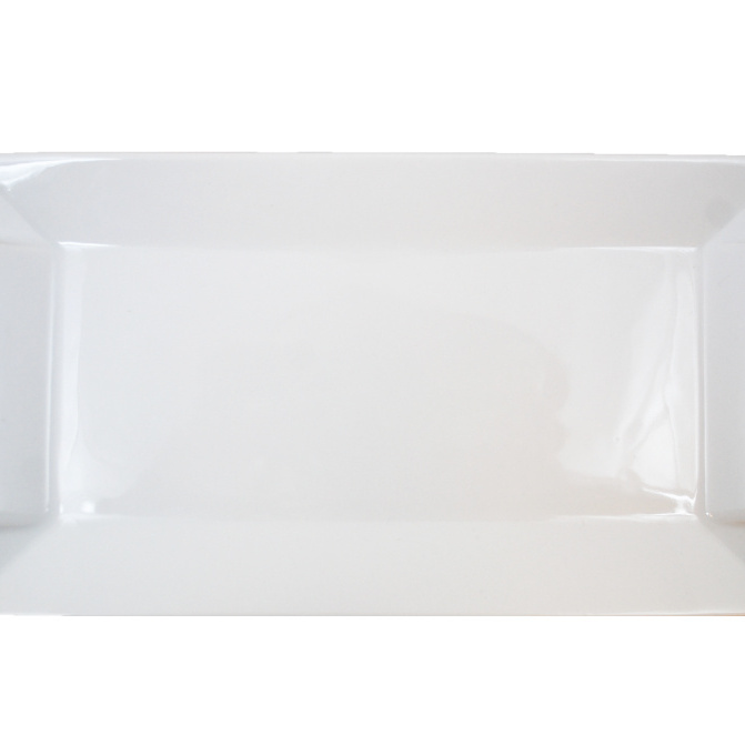 1581224-1 Rektangulärt fat mellan upphöjda handtag, 24 st - stl 29,5 x 16 x 2,5 cm, vit