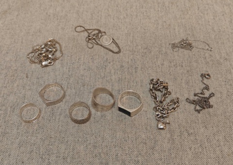 Jewelry in 925 silver, approx. 54 grams