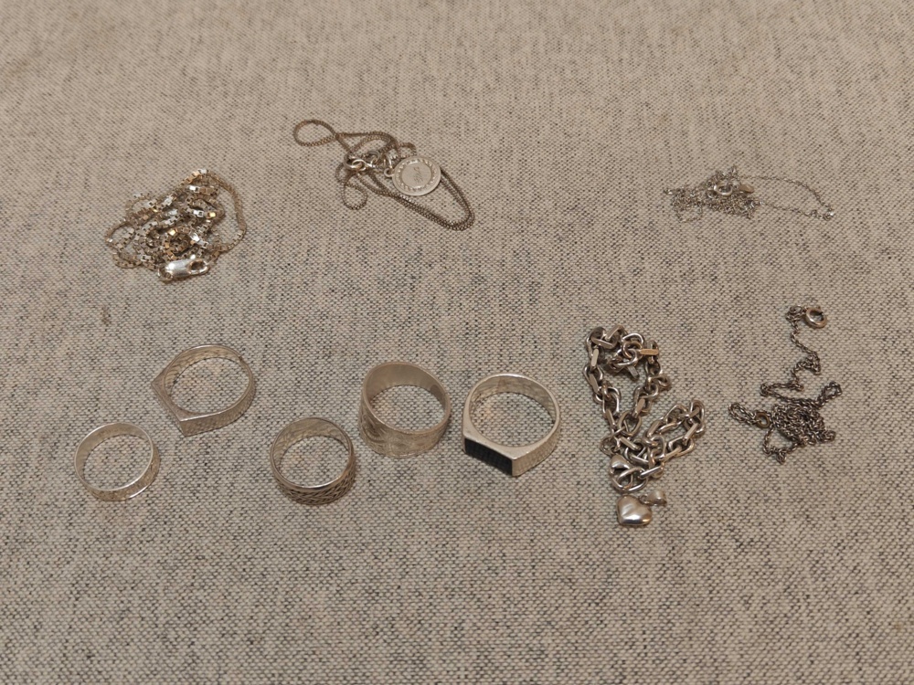 1485805-2 Jewelry in 925 silver, approx. 54 grams