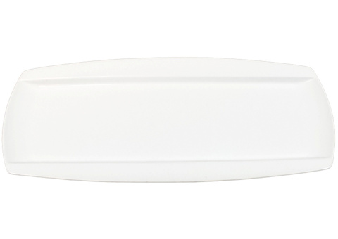 Plate/plate sled, 12 pcs - size 37 x 17.5 x 1.6 cm, white