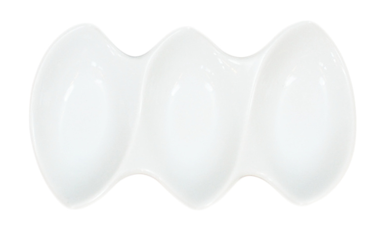 Mini skål tredelad, 144 st - stl 16 x 9 x 3 cm, vit på auktion i Skåne, Helsingborg hos PS Auction