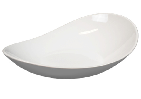 Stor skål våg, 12 st - stl 35 x 27,5 x 9,4 cm, vit