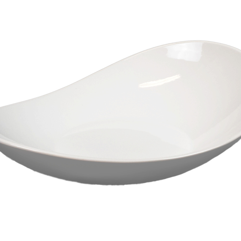 1581304-1 Stor skål våg, 12 st - stl 35 x 27,5 x 9,4 cm, vit