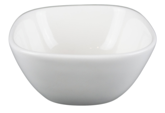 Kvadratisk skål rundad djup, 72 st - stl 9 x 9 x 4,5 cm, krämvit på auktion i Skåne, Helsingborg hos PS Auction