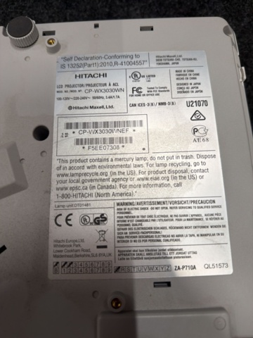1581392-12 Projektor Hitachi CP-WX3030WNEF
