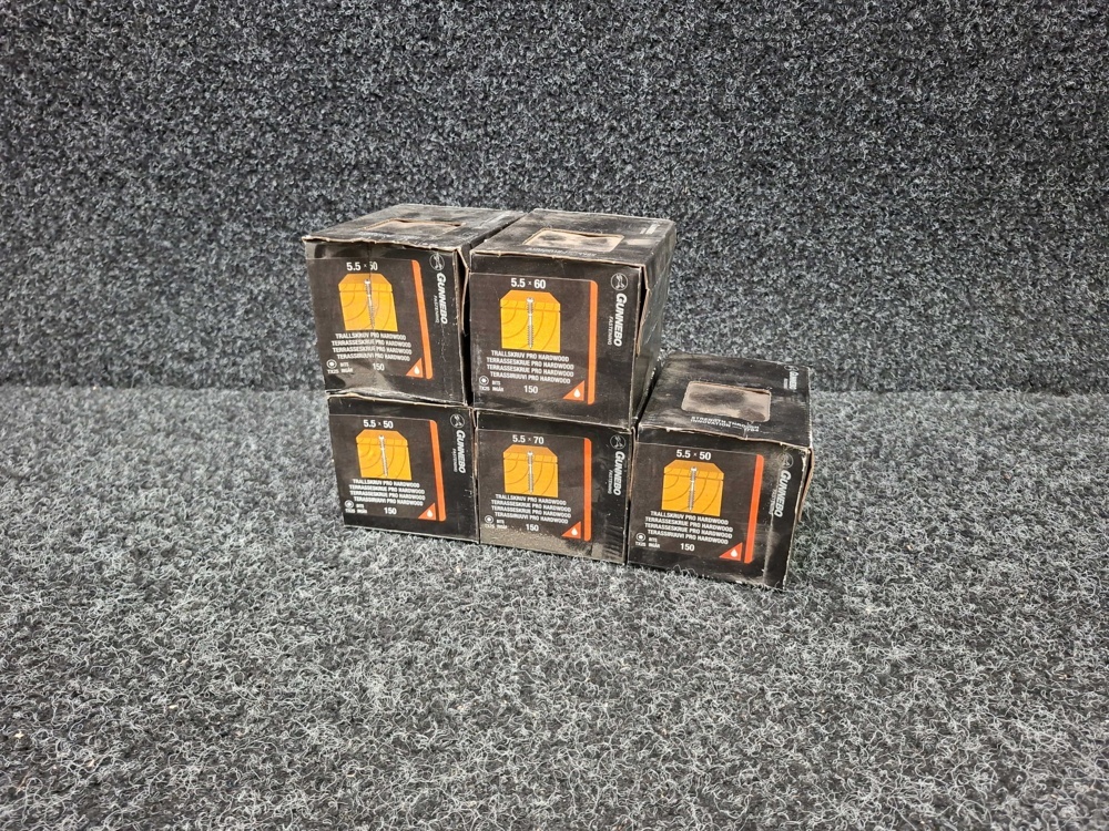 1581059-1 750 st Trallskruv Pro Hardwood 5.5x50, 5.5x60 & 5.5x70mm, Gunnebo
